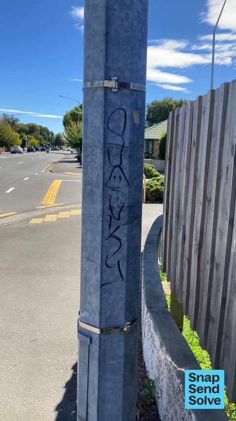 Graffiti on a fence, building or structure, a report photo