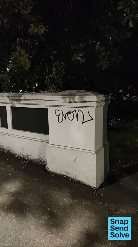 Graffiti on a road, footpath or bridge — a report photo
