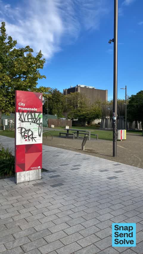 Graffiti on a sign, mural or public art, a report photo