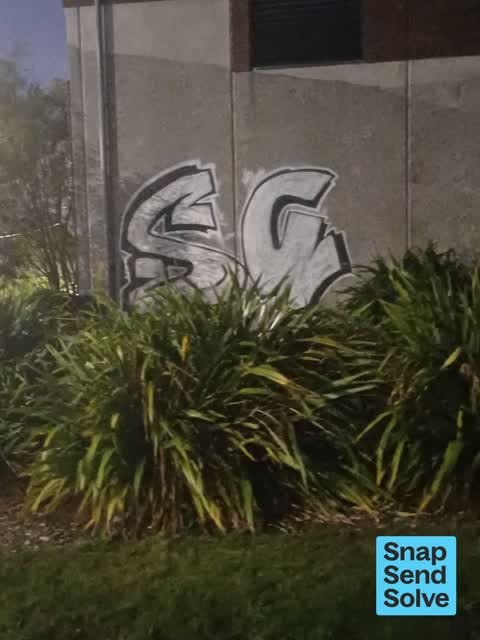Graffiti on a fence, building or structure — a report photo