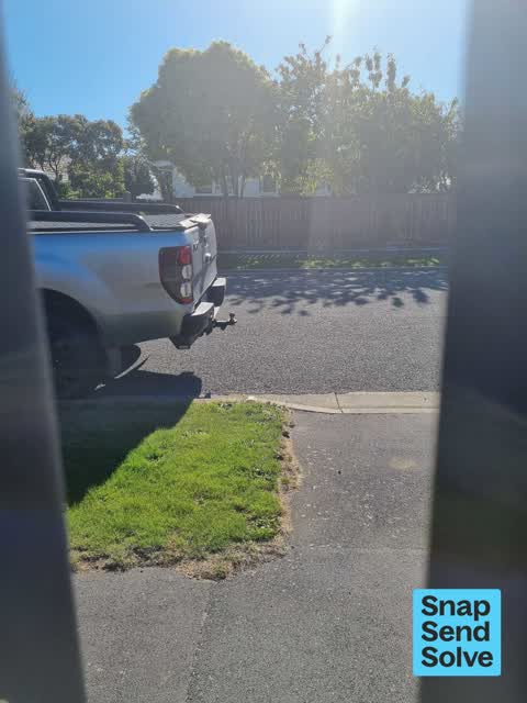 Hazard, vehicle, a report photo
