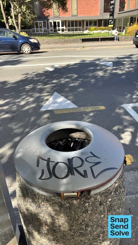 Graffiti on a fence, building or structure — a report photo