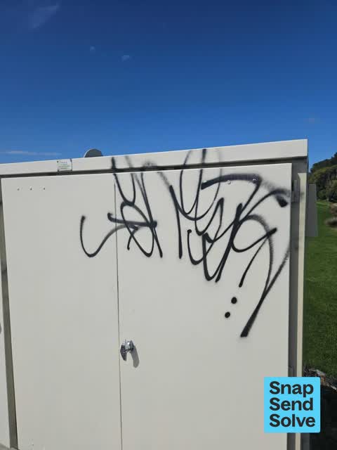 Graffiti on a fence, building or structure — a report photo