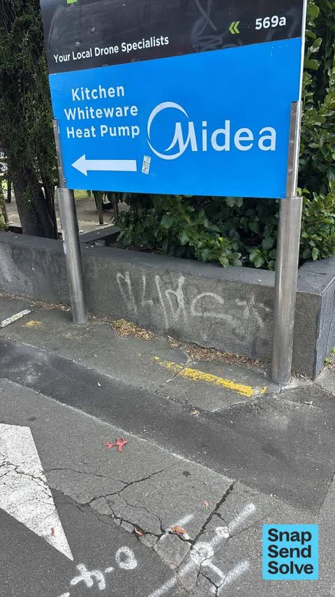 Graffiti on a fence, building or structure — a report photo