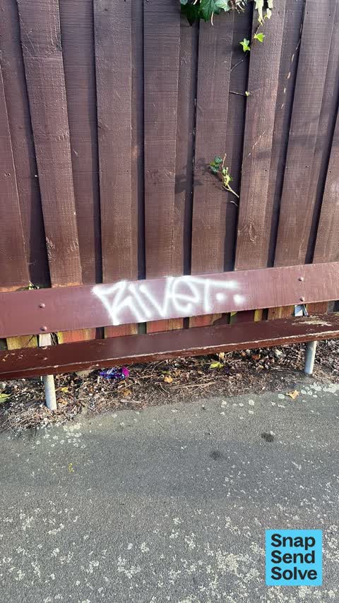 Graffiti on a bus stop or public toilet, a report photo