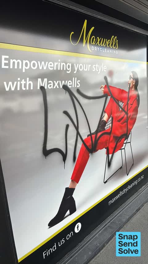 Graffiti on a sign, mural or public art, a report photo