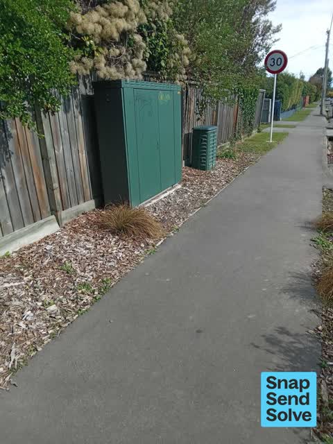 Graffiti on a traffic light pole or cabinet, or wa — a report photo