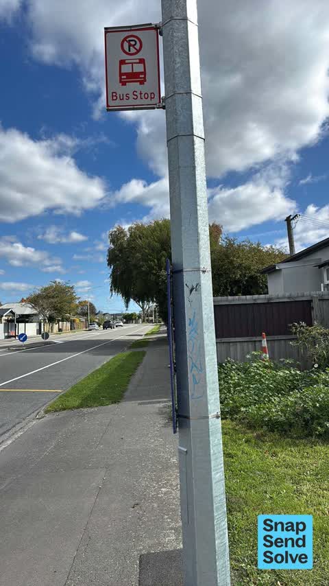 Graffiti on a traffic light pole or cabinet, or wa — a report photo