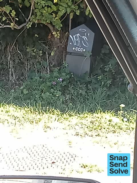Graffiti on a fence, building or structure, a report photo