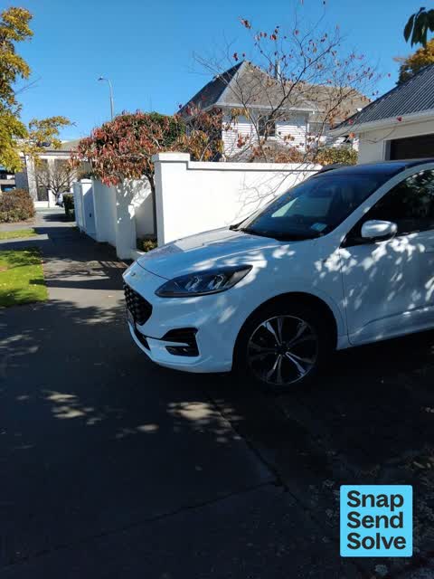 Hazard, vehicle, a report photo