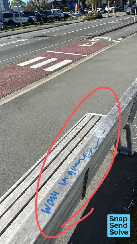 Graffiti on a bus stop or public toilet — a report photo