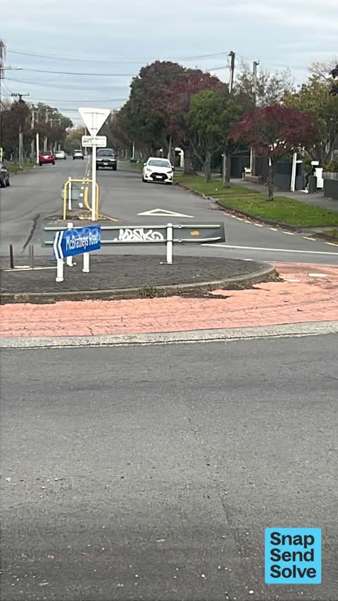 Graffiti on a sign, mural or public art, a report photo