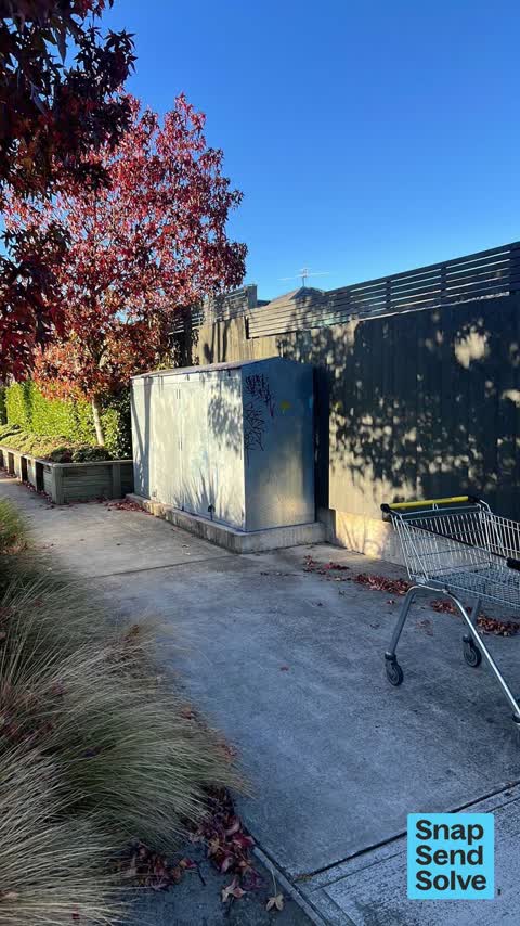 Graffiti on a fence, building or structure, a report photo