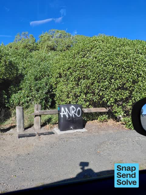Graffiti on a fence, building or structure, a report photo