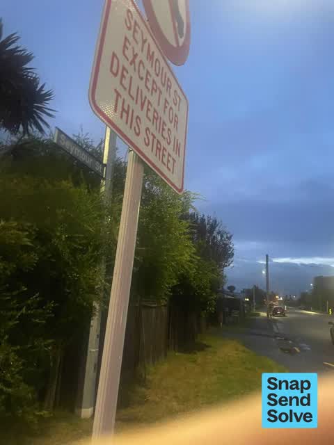 Poles and Signage - General, a report photo