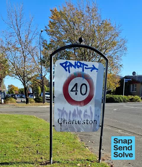 Graffiti on a sign, mural or public art — a report photo