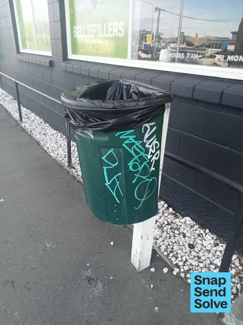 Graffiti on a fence, building or structure, a report photo