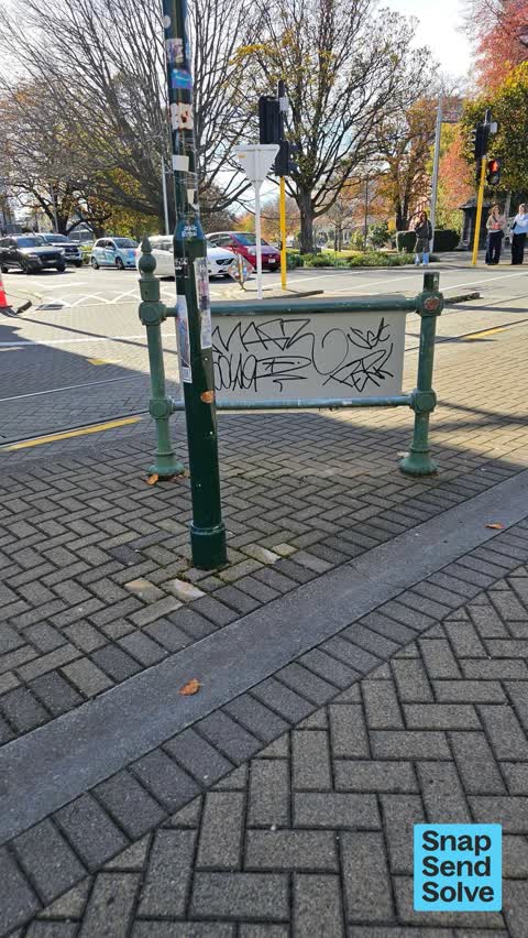 Graffiti on a fence, building or structure — a report photo