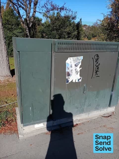 Graffiti on a fence, building or structure, a report photo
