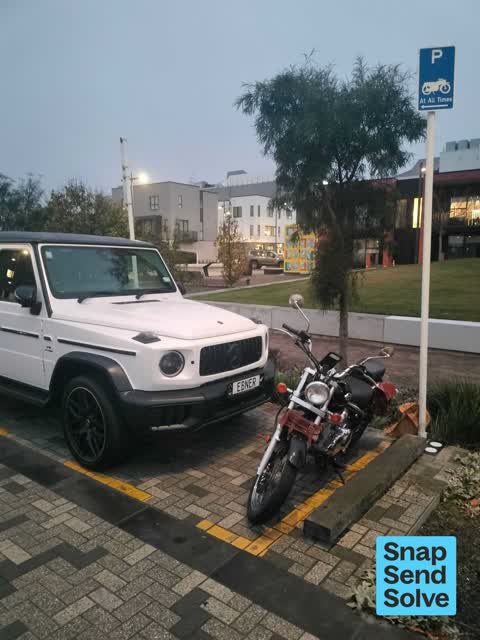 Hazard, vehicle, a report photo