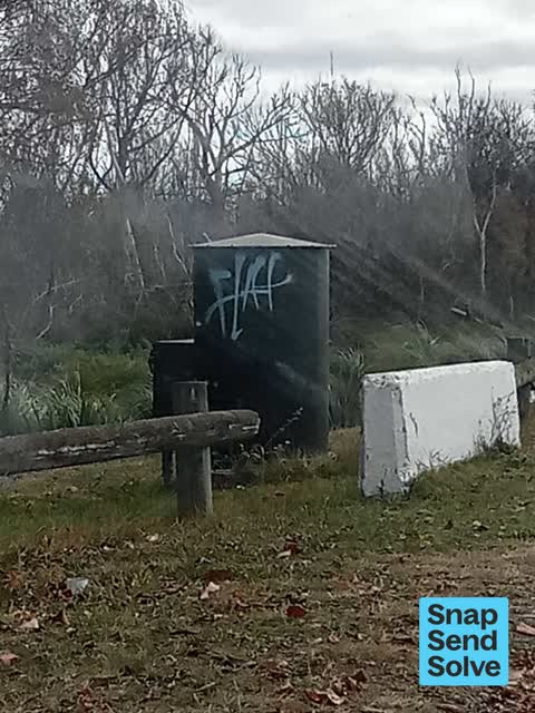 Graffiti on a fence, building or structure, a report photo