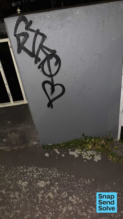 Graffiti on a road, footpath or bridge — a report photo