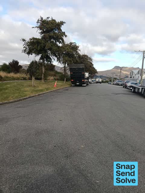 Hazard, vehicle, a report photo