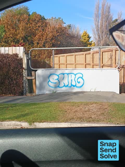 Graffiti on a road, footpath or bridge — a report photo