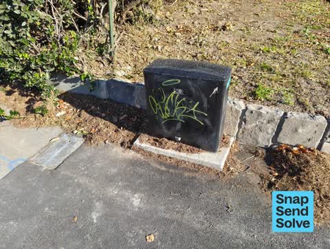 Graffiti on a road, footpath or bridge — a report photo