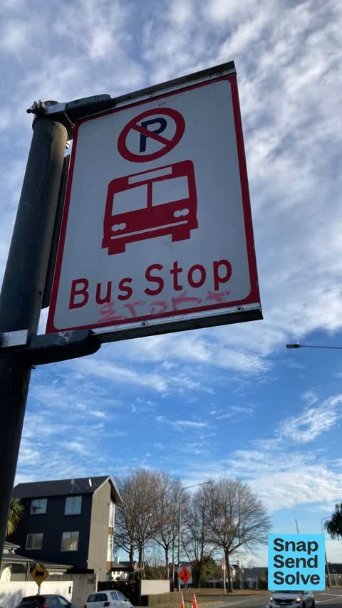 Graffiti on a bus stop or public toilet, a report photo