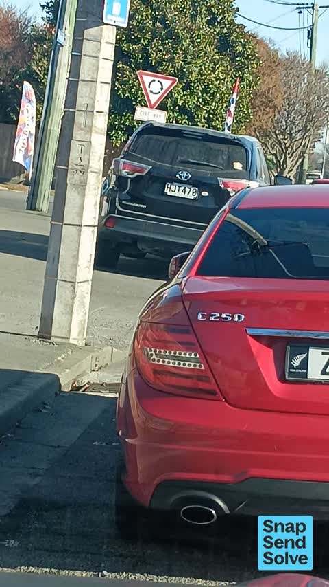 Hazard, vehicle, a report photo
