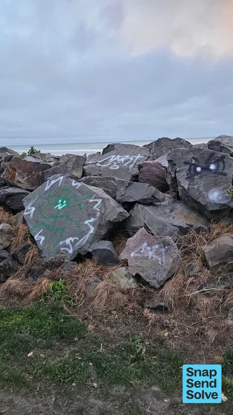 Graffiti on a fence, building or structure, a report photo