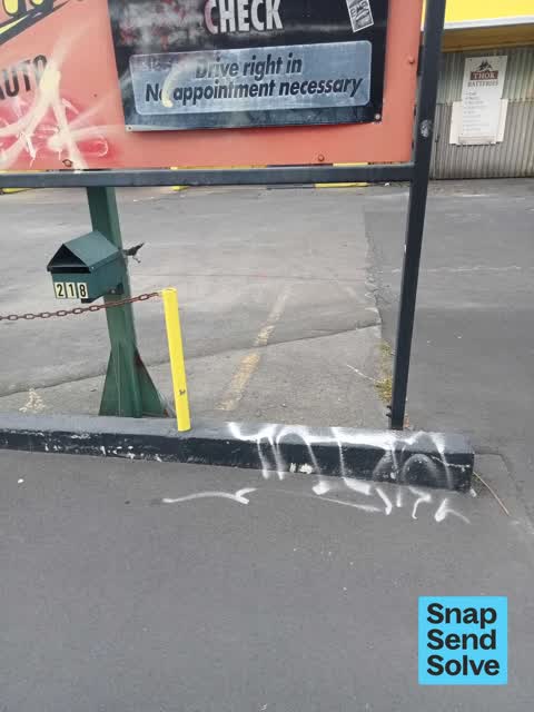Graffiti on a fence, building or structure, a report photo
