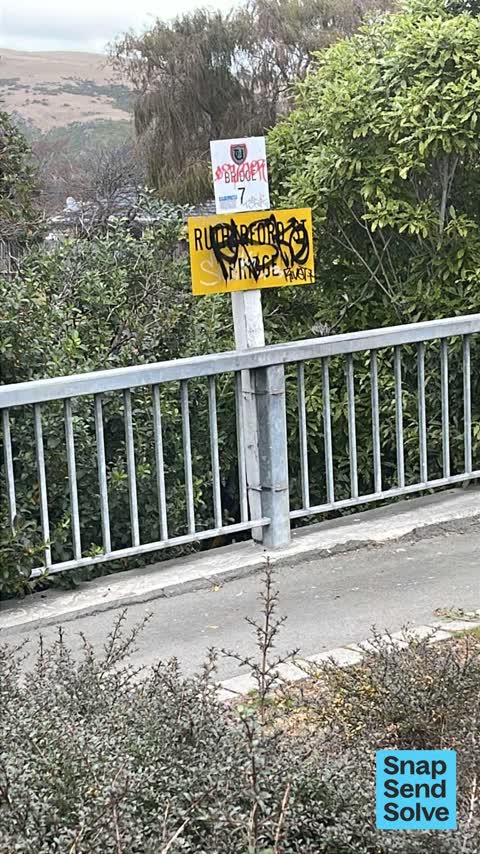 Graffiti on a fence, building or structure — a report photo