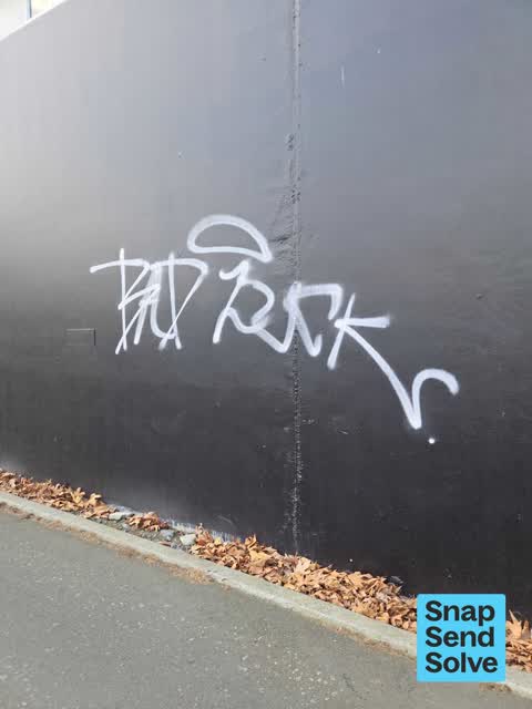 Graffiti on a fence, building or structure, a report photo