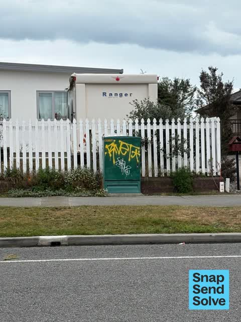 Graffiti on a fence, building or structure, a report photo