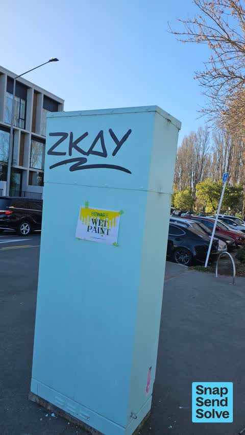 Graffiti on a fence, building or structure, a report photo