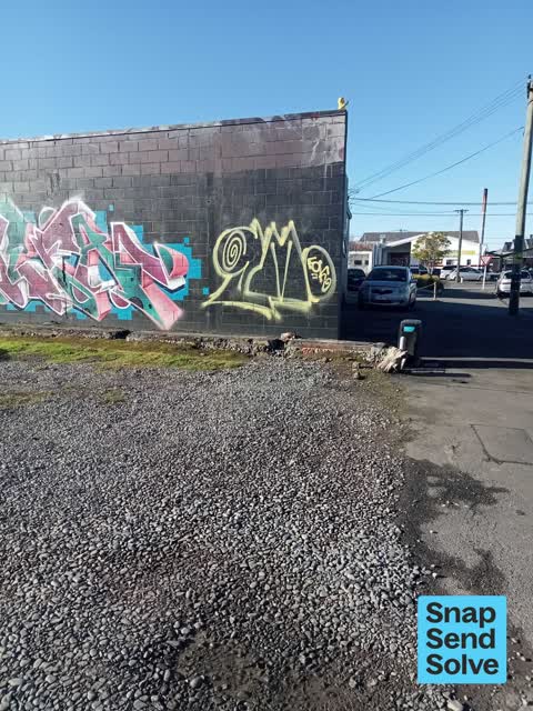 Graffiti on a fence, building or structure — a report photo