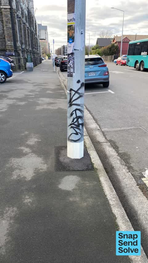 Graffiti on a fence, building or structure, a report photo