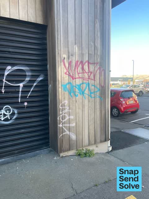 Graffiti on a fence, building or structure — a report photo