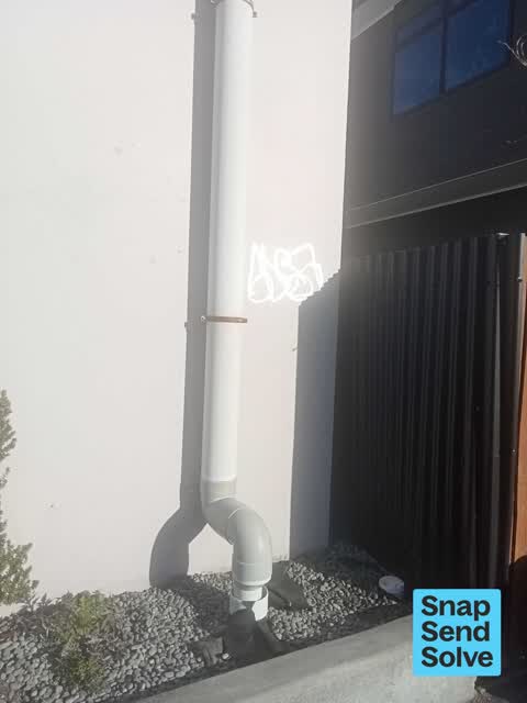 Graffiti on a fence, building or structure, a report photo
