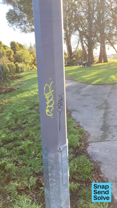 Graffiti on a playground or in a park — a report photo