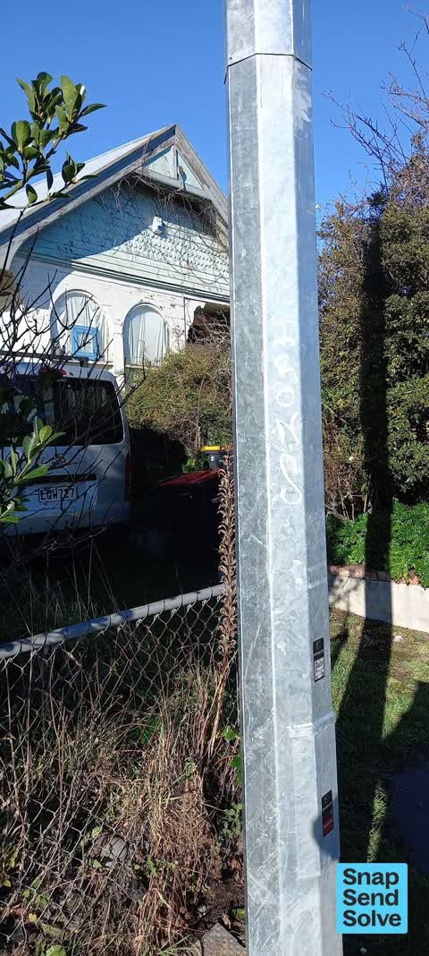 Graffiti on a fence, building or structure, a report photo