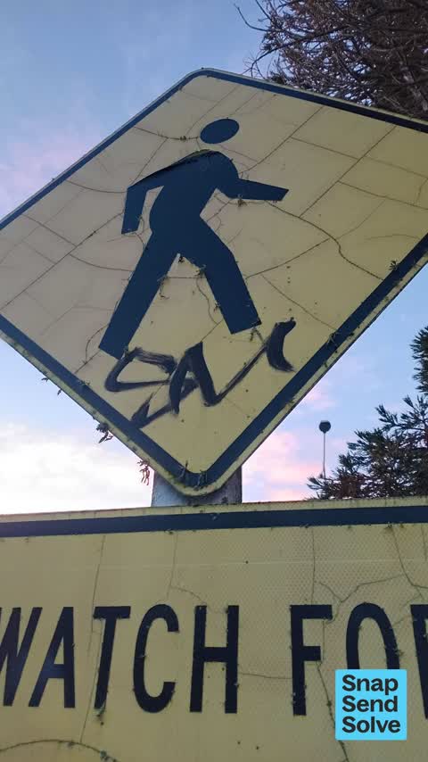Graffiti on a sign, mural or public art — a report photo