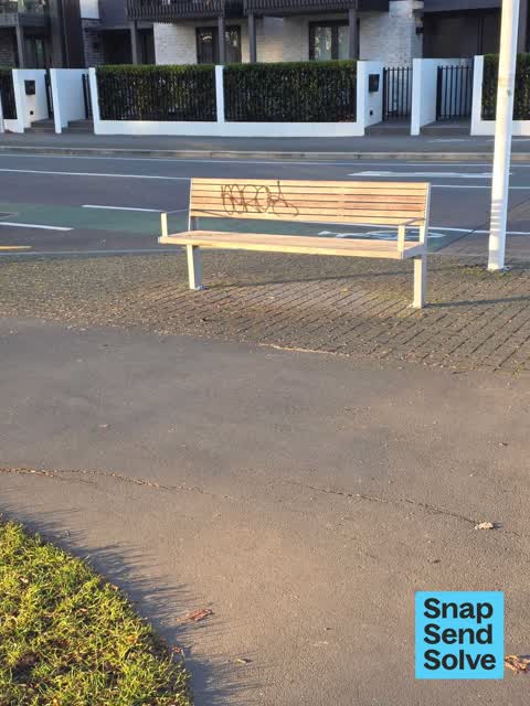 Graffiti on a fence, building or structure, a report photo