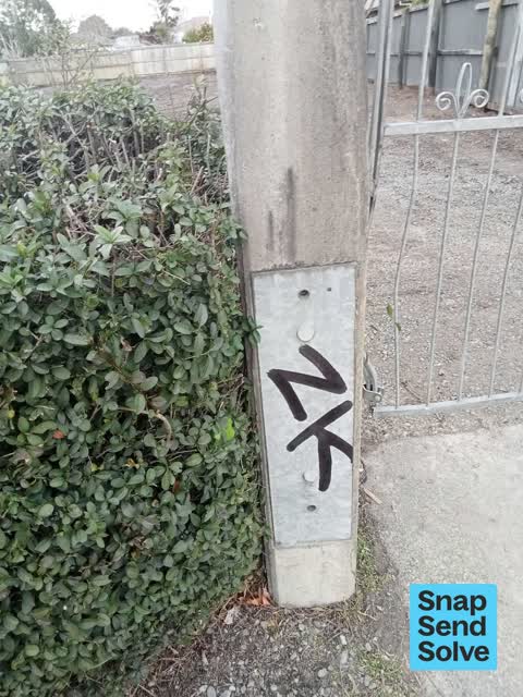 Graffiti on a fence, building or structure, a report photo