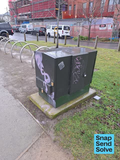 Graffiti on a playground or in a park — a report photo