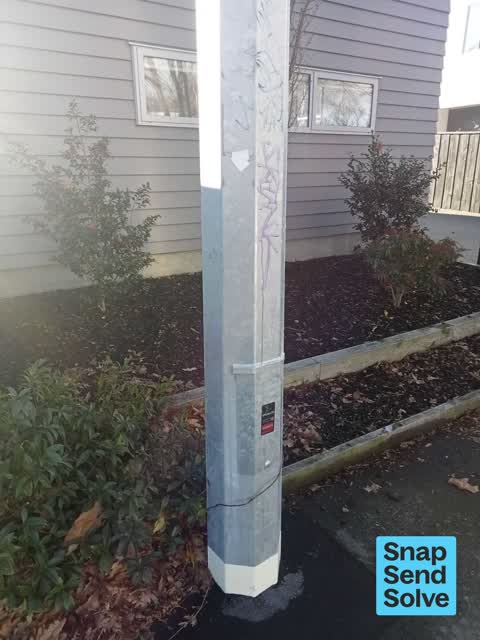 Graffiti on a fence, building or structure, a report photo