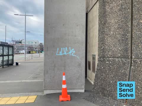 Graffiti on a fence, building or structure, a report photo
