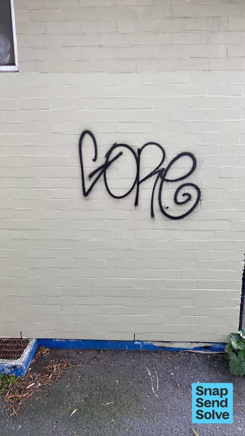 Graffiti on a bus stop or public toilet, a report photo